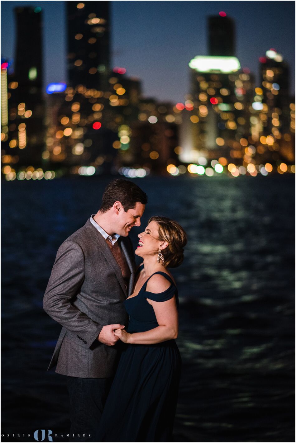 miami skyline engagement photos